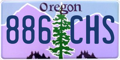 OR license plate 886CHS