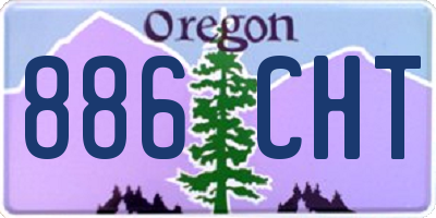 OR license plate 886CHT