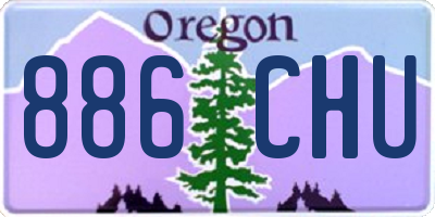 OR license plate 886CHU