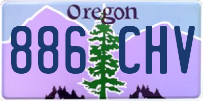 OR license plate 886CHV