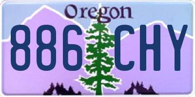 OR license plate 886CHY
