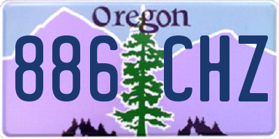 OR license plate 886CHZ