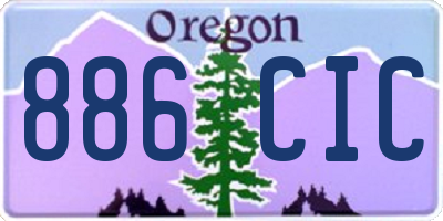 OR license plate 886CIC