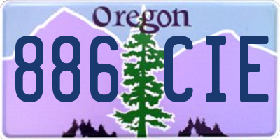 OR license plate 886CIE
