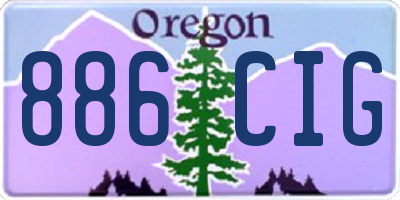 OR license plate 886CIG