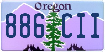 OR license plate 886CII