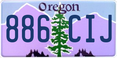 OR license plate 886CIJ