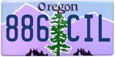 OR license plate 886CIL