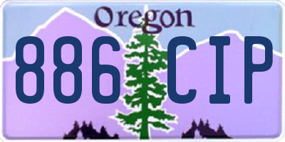 OR license plate 886CIP