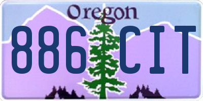 OR license plate 886CIT