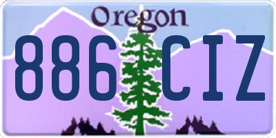 OR license plate 886CIZ