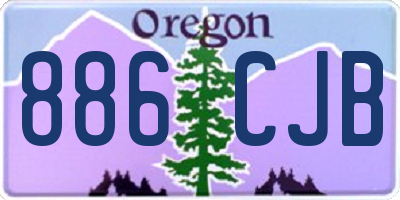 OR license plate 886CJB