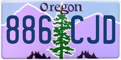 OR license plate 886CJD
