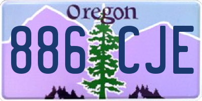 OR license plate 886CJE
