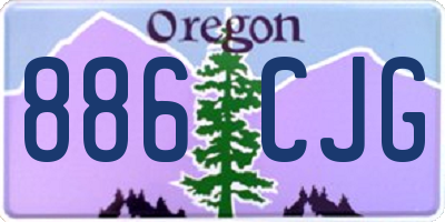OR license plate 886CJG