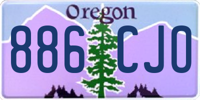 OR license plate 886CJO