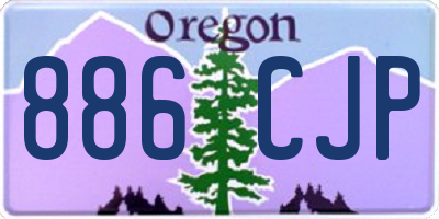 OR license plate 886CJP