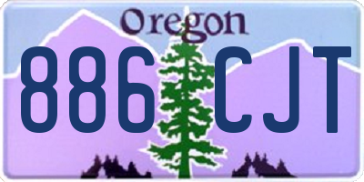 OR license plate 886CJT