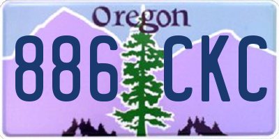 OR license plate 886CKC