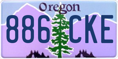 OR license plate 886CKE