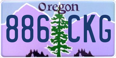 OR license plate 886CKG