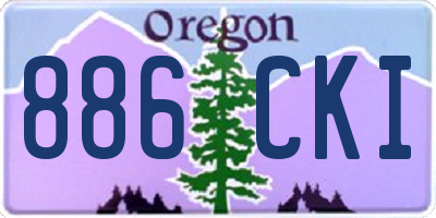 OR license plate 886CKI