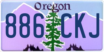 OR license plate 886CKJ