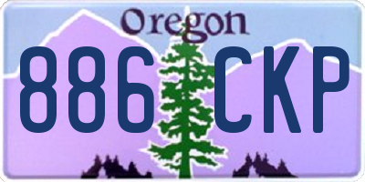 OR license plate 886CKP