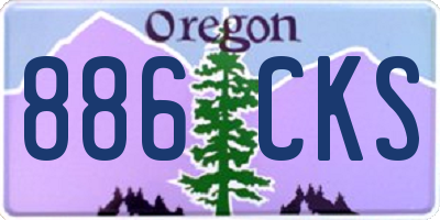 OR license plate 886CKS