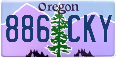 OR license plate 886CKY
