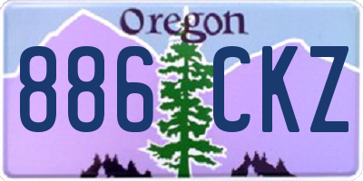 OR license plate 886CKZ