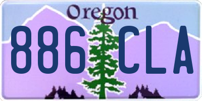OR license plate 886CLA