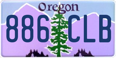 OR license plate 886CLB