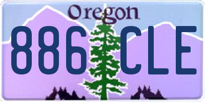 OR license plate 886CLE
