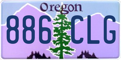OR license plate 886CLG
