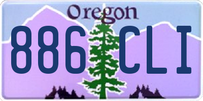 OR license plate 886CLI