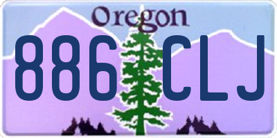 OR license plate 886CLJ