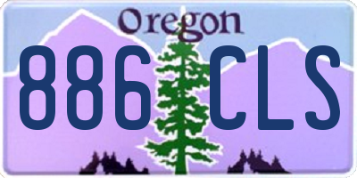 OR license plate 886CLS