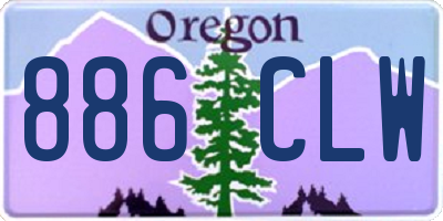 OR license plate 886CLW