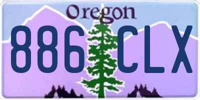 OR license plate 886CLX