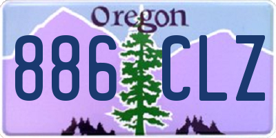 OR license plate 886CLZ