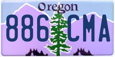 OR license plate 886CMA