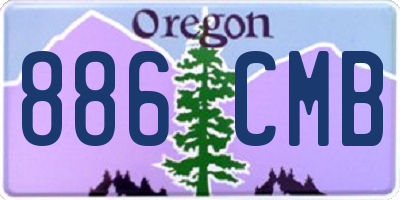 OR license plate 886CMB