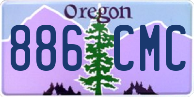 OR license plate 886CMC