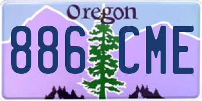 OR license plate 886CME
