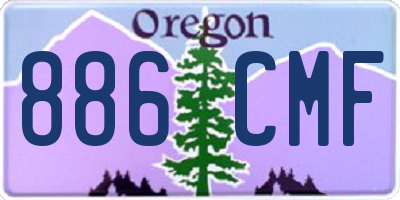 OR license plate 886CMF