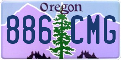 OR license plate 886CMG
