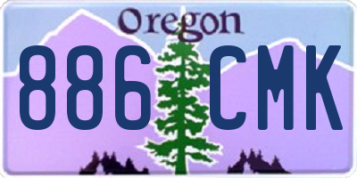 OR license plate 886CMK