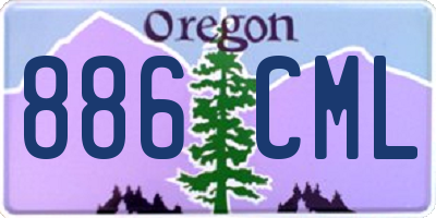 OR license plate 886CML
