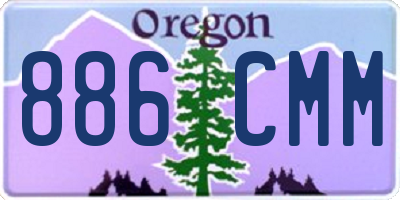 OR license plate 886CMM